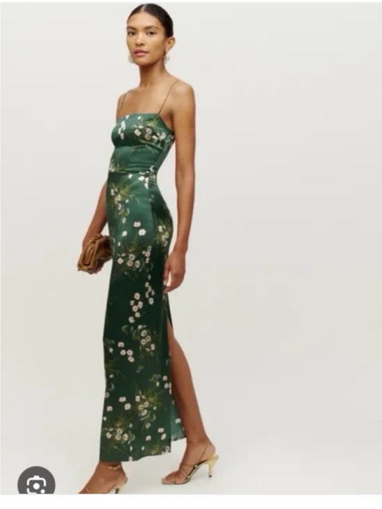 Reformation Dresses & Skirts - Reformation Emerald Green Frankie Silk  Dress